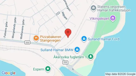 Rooms for rent i Hamar - kort over placeringen