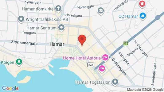 Rooms for rent i Hamar - kort over placeringen