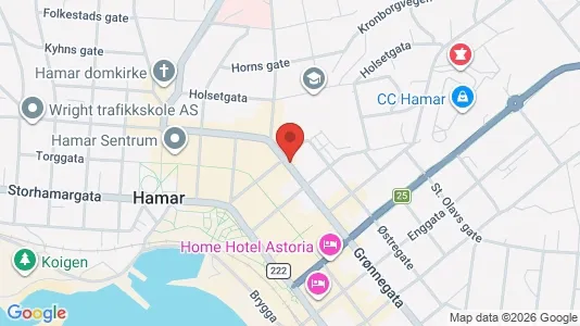 Rooms for rent i Hamar - kort over placeringen
