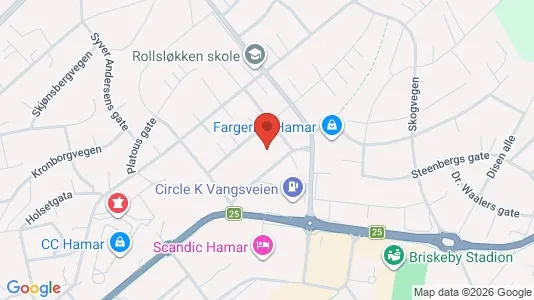 Rooms for rent i Hamar - kort over placeringen