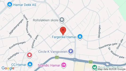 Rooms for rent i Hamar - kort over placeringen