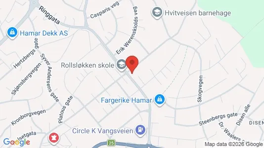 Rooms for rent i Hamar - kort over placeringen