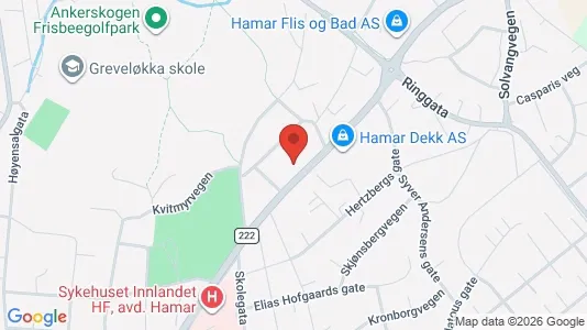 Apartments for rent i Hamar - kort over placeringen