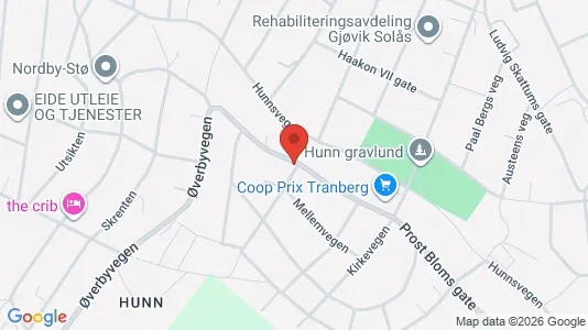 Rooms for rent i Gjøvik - kort over placeringen