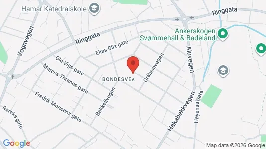 Rooms for rent i Hamar - kort over placeringen
