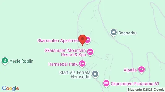 Apartments for rent i Hemsedal - kort over placeringen