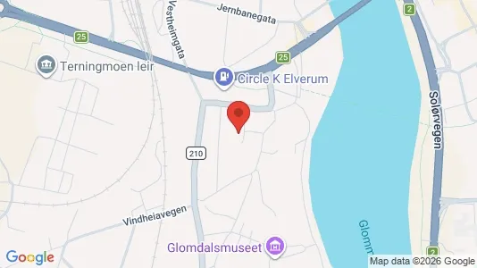 Rooms for rent i Elverum - kort over placeringen