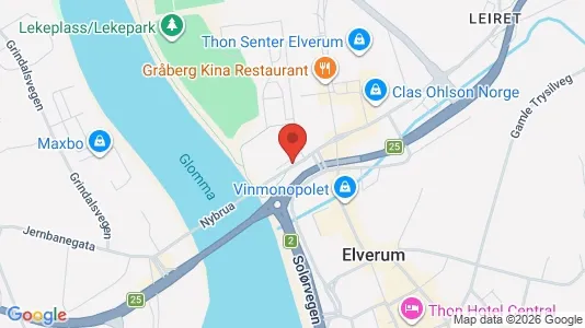 Apartments for rent i Elverum - kort over placeringen