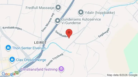 Rooms for rent i Elverum - kort over placeringen