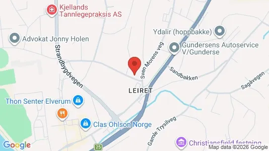 Apartments for rent i Elverum - kort over placeringen
