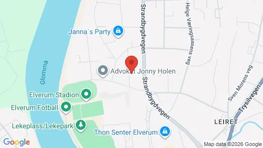 Apartments for rent i Elverum - kort over placeringen