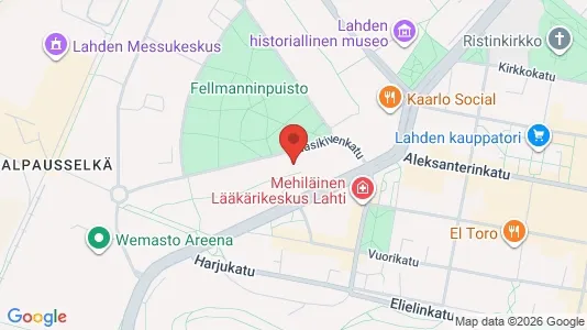 Apartments for rent i Lahti - kort over placeringen
