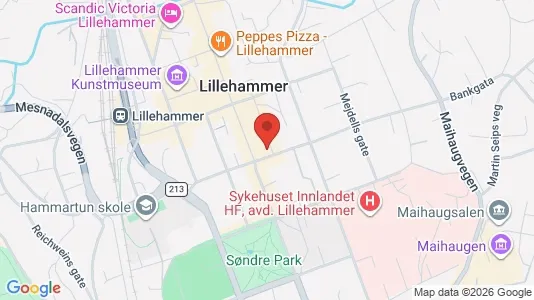 Rooms for rent i Lillehammer - kort over placeringen