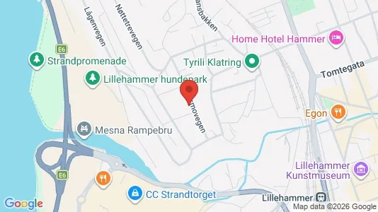 Apartments for rent i Lillehammer - kort over placeringen