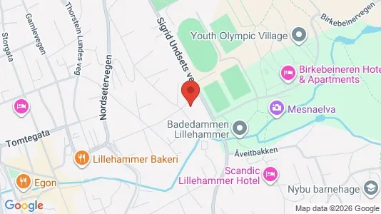 Rooms for rent i Lillehammer - kort over placeringen