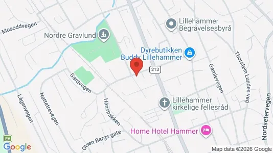 Apartments for rent i Lillehammer - kort over placeringen