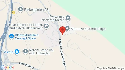 Rooms for rent i Lillehammer - kort over placeringen