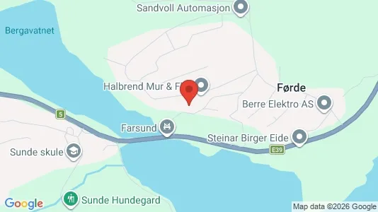 Apartments for rent i Førde - kort over placeringen