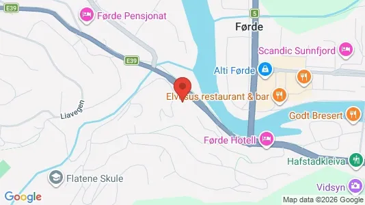 Apartments for rent i Førde - kort over placeringen