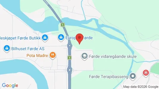 Apartments for rent i Førde - kort over placeringen