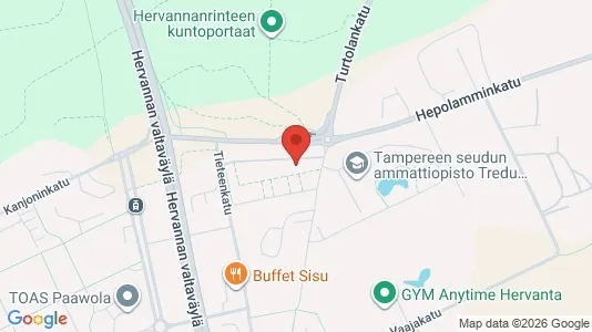 Apartments for rent i Tampere Kaakkoinen - kort over placeringen