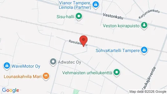 Apartments for rent i Tampere Koillinen - kort over placeringen