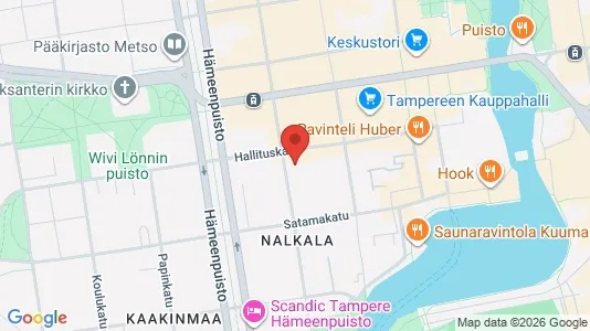 Apartments for rent i Tampere Keskinen - kort over placeringen