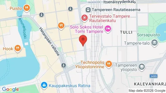 Apartments for rent i Tampere Keskinen - kort over placeringen