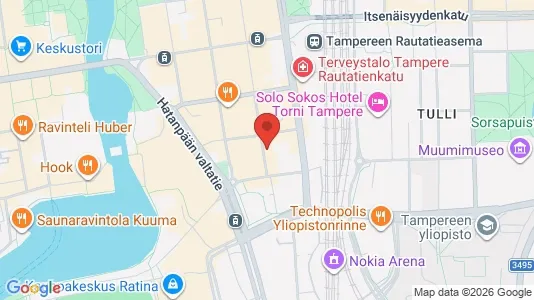 Apartments for rent i Tampere Keskinen - kort over placeringen