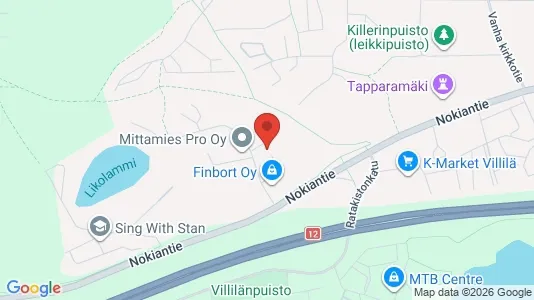 Rooms for rent i Tampere Lounainen - kort over placeringen