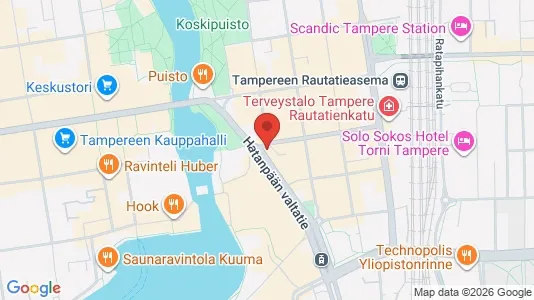 Apartments for rent i Tampere Keskinen - kort over placeringen