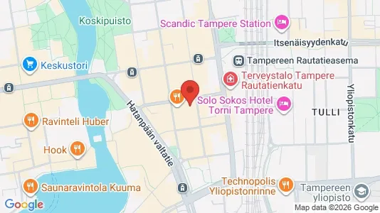 Apartments for rent i Tampere Keskinen - kort over placeringen