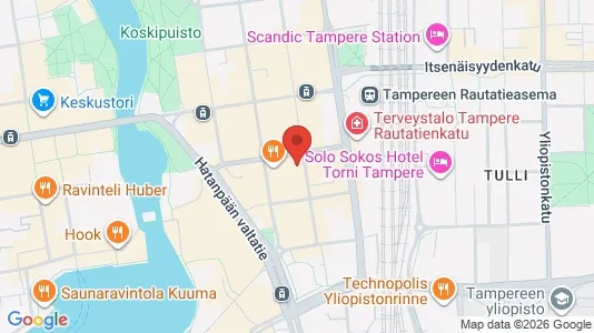Apartments for rent i Tampere Keskinen - kort over placeringen
