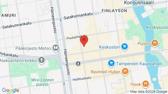 Apartments for rent i Tampere Keskinen - kort over placeringen