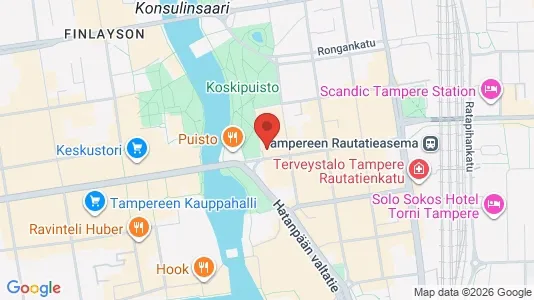 Apartments for rent i Tampere Keskinen - kort over placeringen