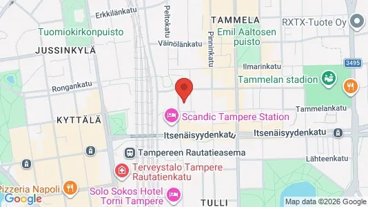 Apartments for rent i Tampere Keskinen - kort over placeringen