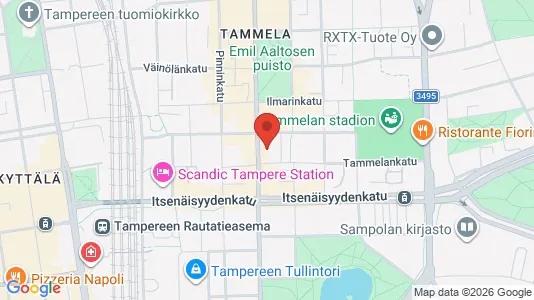 Apartments for rent i Tampere Keskinen - kort over placeringen