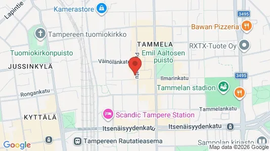 Apartments for rent i Tampere Keskinen - kort over placeringen