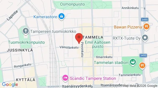 Apartments for rent i Tampere Keskinen - kort over placeringen