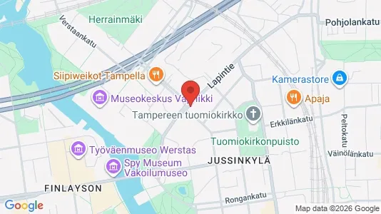 Apartments for rent i Tampere Keskinen - kort over placeringen