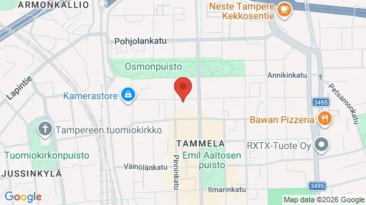 Apartments for rent i Tampere Keskinen - kort over placeringen