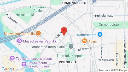 Apartments for rent i Tampere Keskinen - kort over placeringen