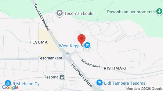 Apartments for rent i Tampere Lounainen - kort over placeringen