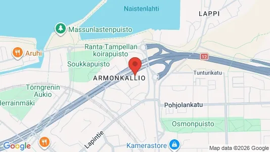 Apartments for rent i Tampere Keskinen - kort over placeringen