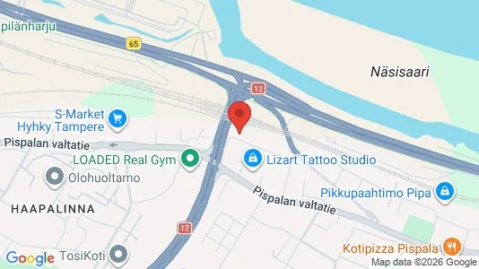 Rooms for rent i Tampere Lounainen - kort over placeringen