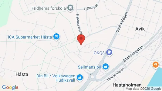 Apartments for rent i Hudiksvall - kort over placeringen