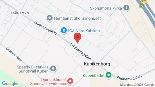 Apartments for rent i Sundsvall - kort over placeringen