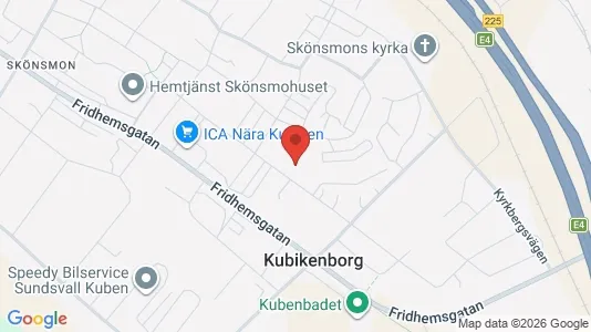 Apartments for rent i Sundsvall - kort over placeringen