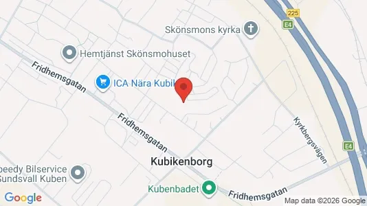 Apartments for rent i Sundsvall - kort over placeringen