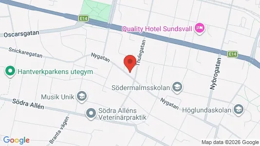Apartments for rent i Sundsvall - kort over placeringen